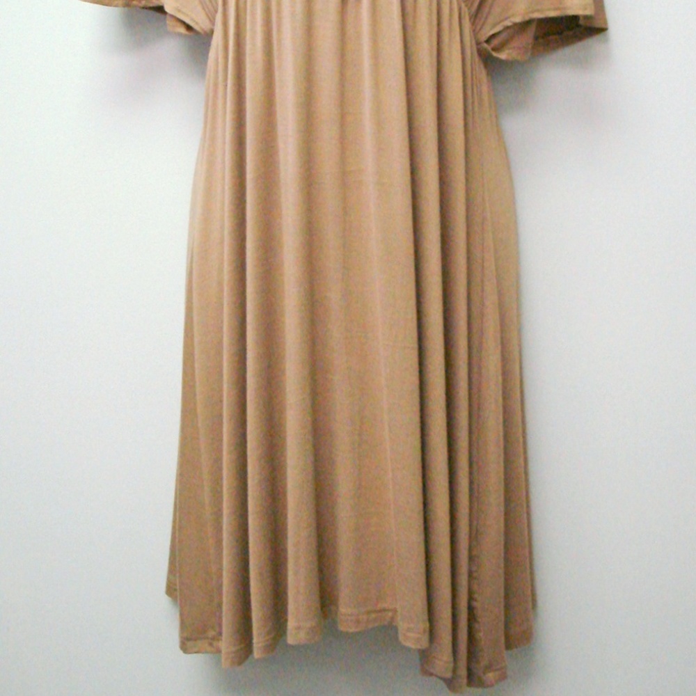 NWT Cantata Sand Empire Wst Butterfly Slev Dress + - Picture 2 of 4